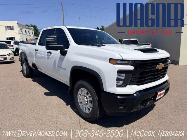 2026 Chevrolet Silverado 3500 HD WT in Summit White — front three-quarter view