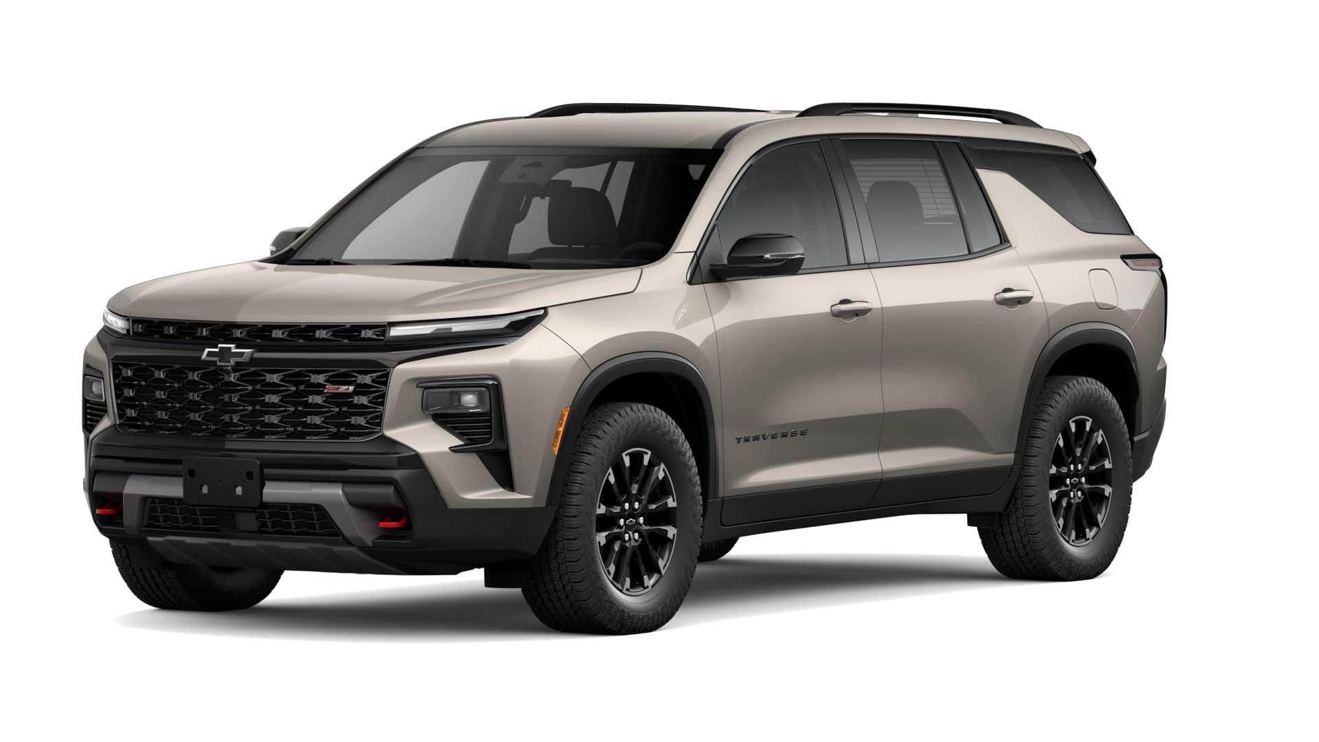 2026 Chevrolet Traverse Z71 in Sandstone Gray — front three-quarter view