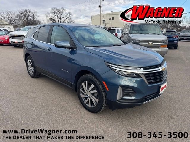 2024 Chevrolet Equinox LT in Lakeshore Blue Metallic — front three-quarter view