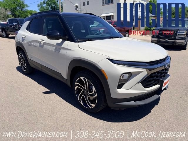 2026 Chevrolet Trailblazer RS in White Sands — front three-quarter view