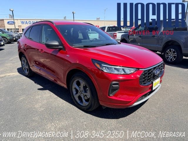 2023 Ford Escape ST-Line in Red Metallic — front three-quarter view