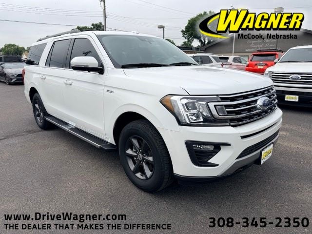 2020 Ford Expedition Max XLT in White Metallic — front three-quarter view