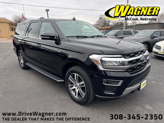 2022 Ford Expedition Max Limited in Black Metallic — front three-quarter view